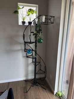 Wrought Iron Plant Stand - over 8ft