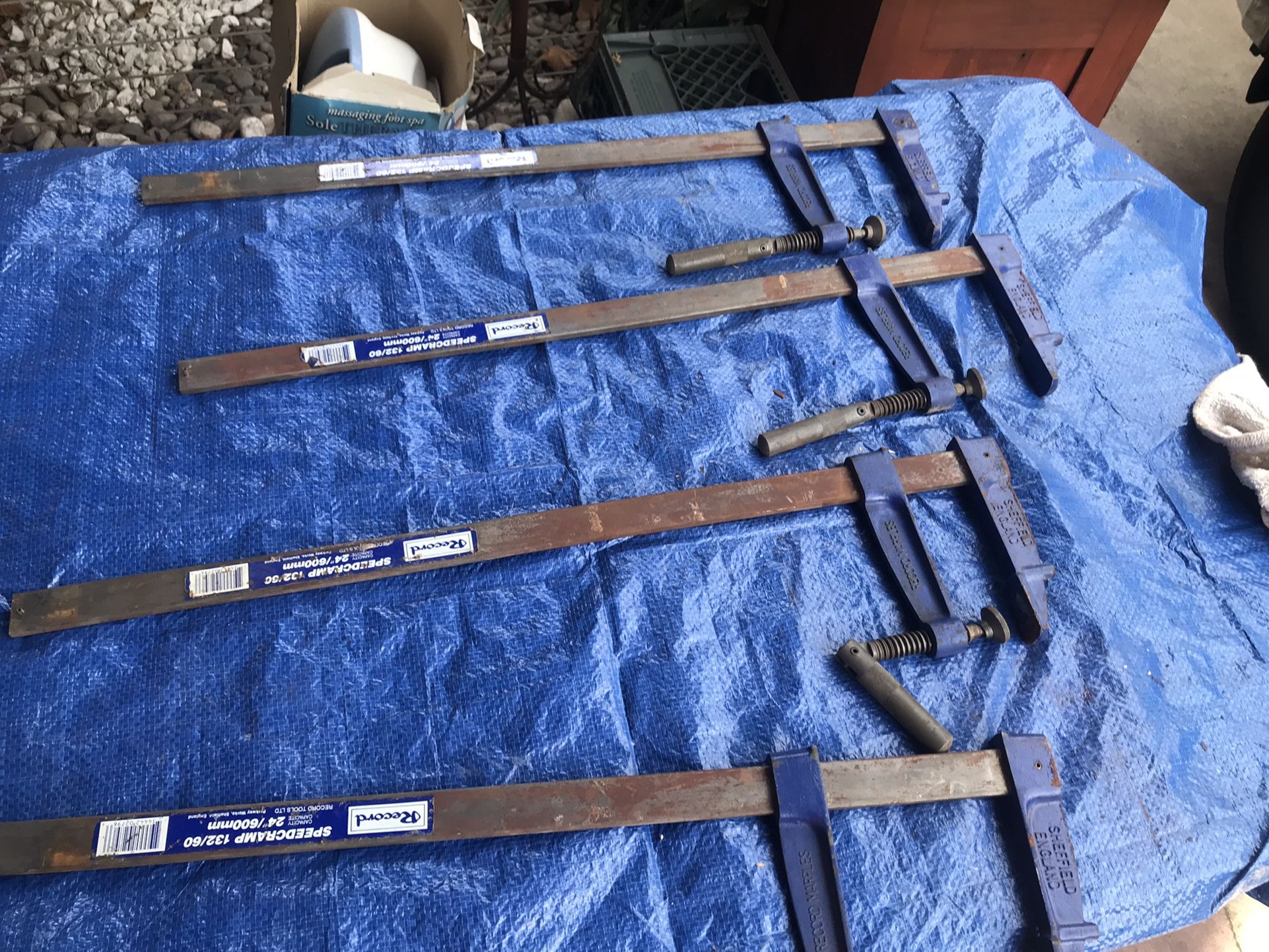 Set Of 4 Clamps Made In England—24”