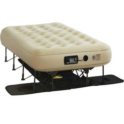 Simpli Comfy EZ Bed Twin Self-Inflating Air Mattress with Built-in Frame, Pump and Wheeled Case, Blow Up Inflatable Air Bed Perfect for Home, Guests, 