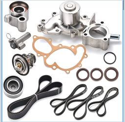 Engine Timing Belt Kit with Water Pump Compatible with 1(contact info removed) Toyota 4Runner Tacoma Tundra T100 3.4L V6 5VZFE DOH
