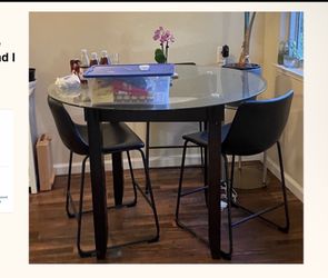 Glass dining table