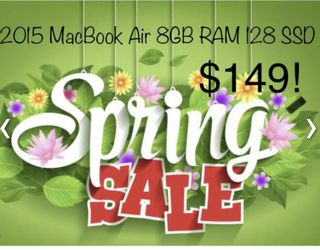 Super Spring Sale! 2015 Macbook Air 4GB RAM 128GB SSD