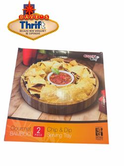 🥣 NEW Gourmet Bamboo Chip & Dip Serving Tray – $15