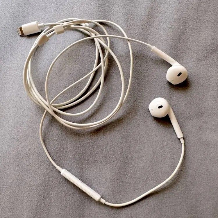 ORIGINAL APPLE iPhone Lightning Cable Wired HEADPHONES EarPods! WIth/ Microphone! Like NEW! WORKS PERFECT!