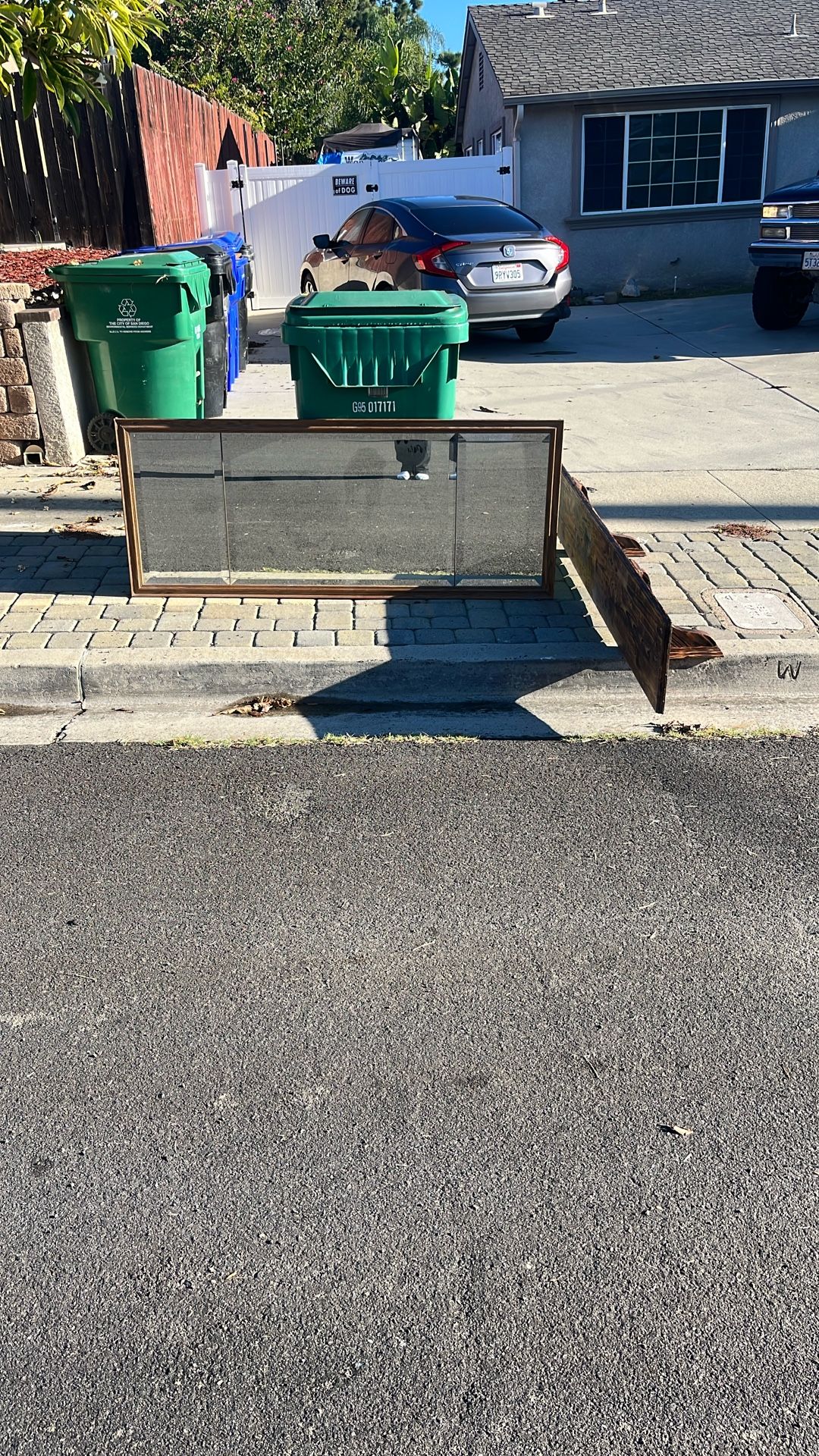 Wooden Shelf And Mirror 