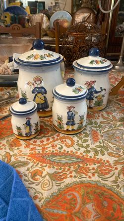 Wilfred Hand Painted Canisters 