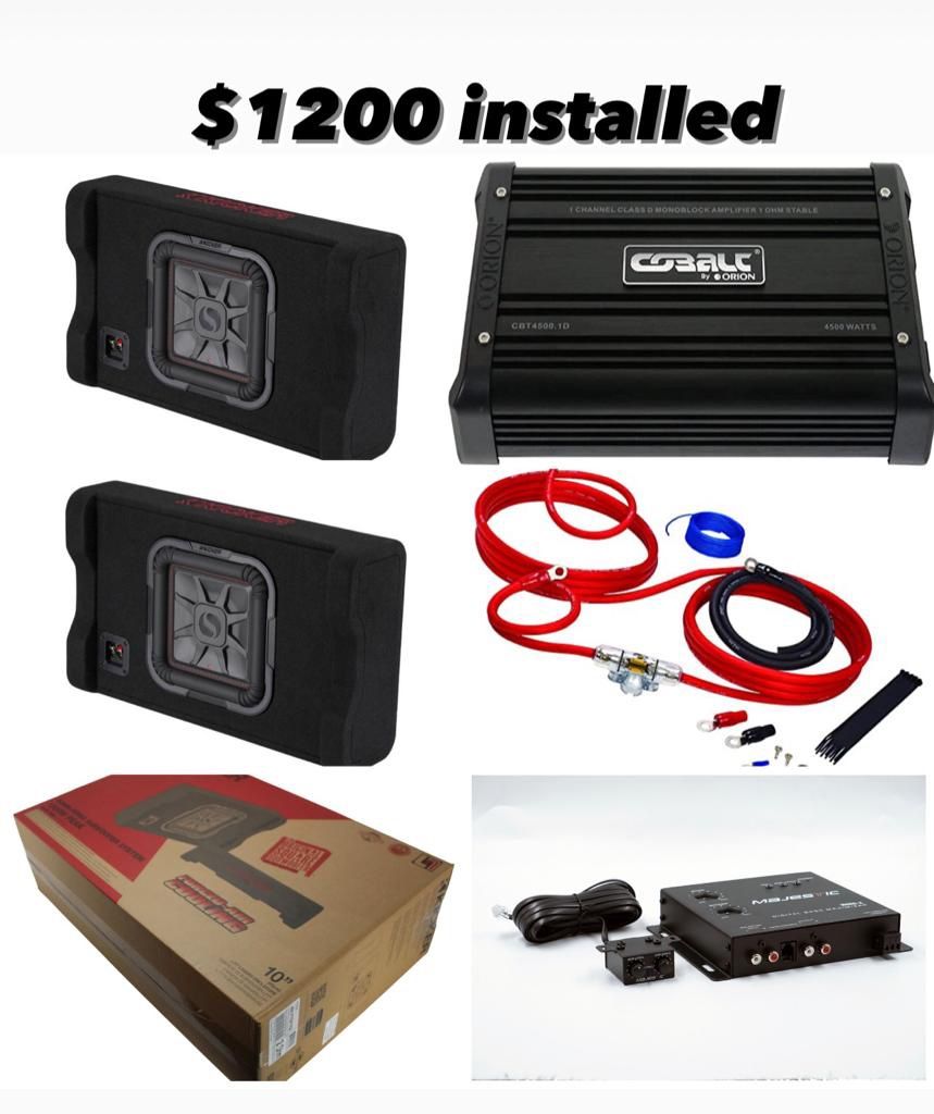 Brand New Bass Package Installed Kicker L7t 10” Shallows Series