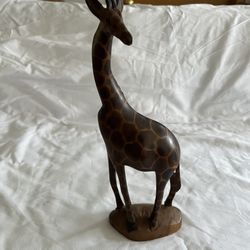 Vintage Carved Wood Giraffe from Kenya Africa