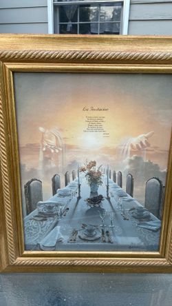 Frame Cristian Art Banquet Table Scene Invitation