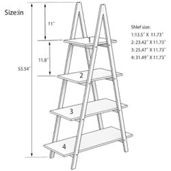 A Frame Four Shelf Bookcase (Priced Individually, Two Available)