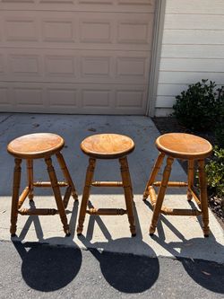 Solid English Oak bar stools