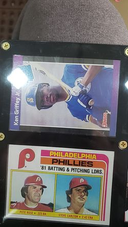 Ken griffey jr rookie and 1982 Pete rose