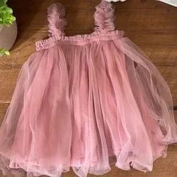 Tutu Dress Blush Color Birthday Photoshoot Flower Girl Wedding New Size 2T-4t 