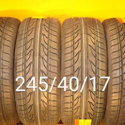 4 New Tires For Sale 245/40/17 We Service Motorcycle Tires