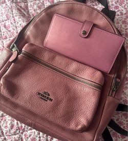 Medium coach back pack w wallet