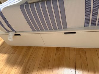 IKEA King Bed Frame with 6 Drawers + Mattress –