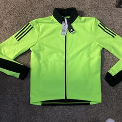 🔥🔥🔥🔥Brand New Lucid Lemon Addidas Cycling Jacket Size Medium 🔥🔥🔥🔥🔥