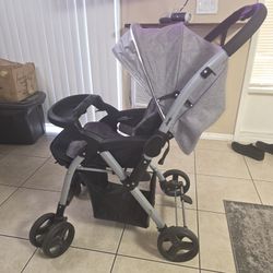 Jeep Stroller – Unlimited Reversible Handle Stroller (Gray Tweed)