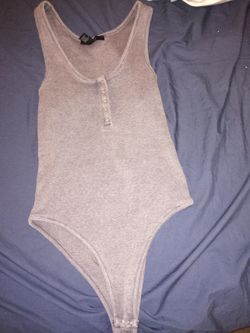grey forever 21 body suit