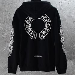 Chrome Blvck Off White Hearts Cross Hoodie Jacket Zip Up Hooded Top Hypebeast Sweatshirt Paris Designer Rhude Trapster 