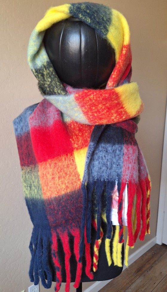 Warm Winter Thick Long Large Soft Shawl Blanket Wrap Scarf NWT
