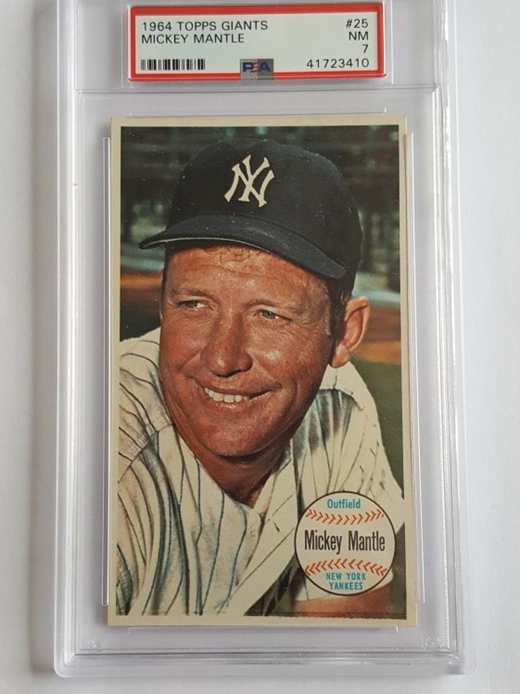 Mickey Mantle 1964 Topps Giants Baseball Card Graded PSA 7