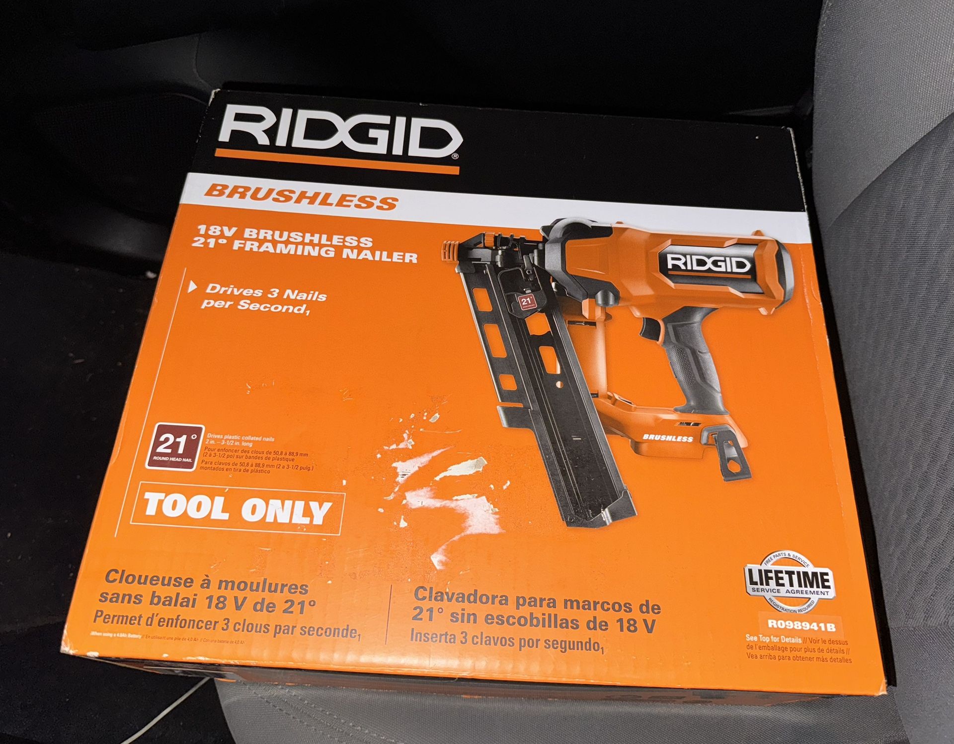 Ridgid 18v Framing Nailer New In Box /nuevo Tool Only