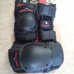 Eight Ball Wrist Knee Elbow Pads Multi Sport Protective Pad Set Black