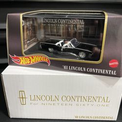 Hot Wheels RLC ‘61 Lincoln Continental Suicide Doors Convertible Red Line Club 