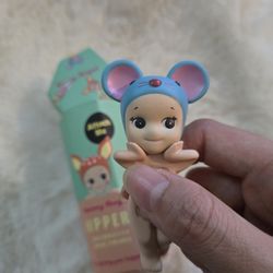 Sonny Angel hipper mini figure attach me animal Blue Mouse new sticker