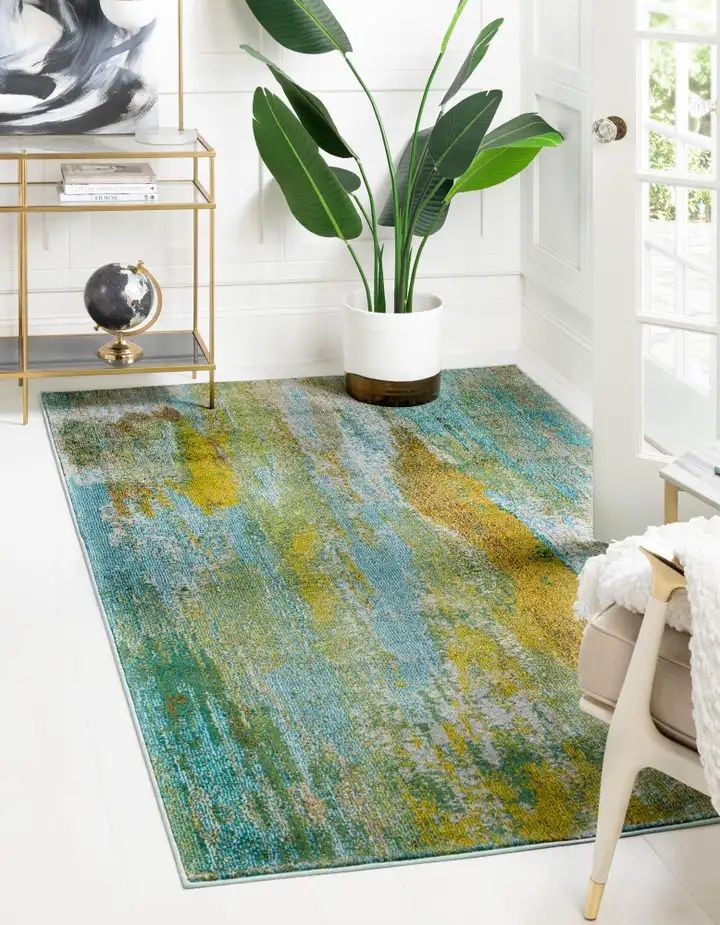 Turquoise Barcelona Rug 7 By 10