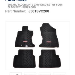 2021- 2025 Subaru WRX Carpet OEM Floor Mats