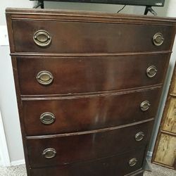 Antique Tall Mahogany Drexel Dresser 