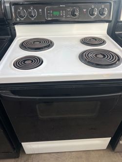 Ge white black coiltop stove -free delivery