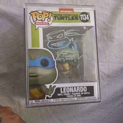 Signed TMNT Funko Leonardo 