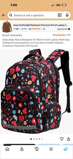 Gatycallaty Nurse Backpack for Women Girls Laptop Work Bag College Nursing Assitant Cna Cma Home Health Hospital Commuter Essentials Gift (heart)