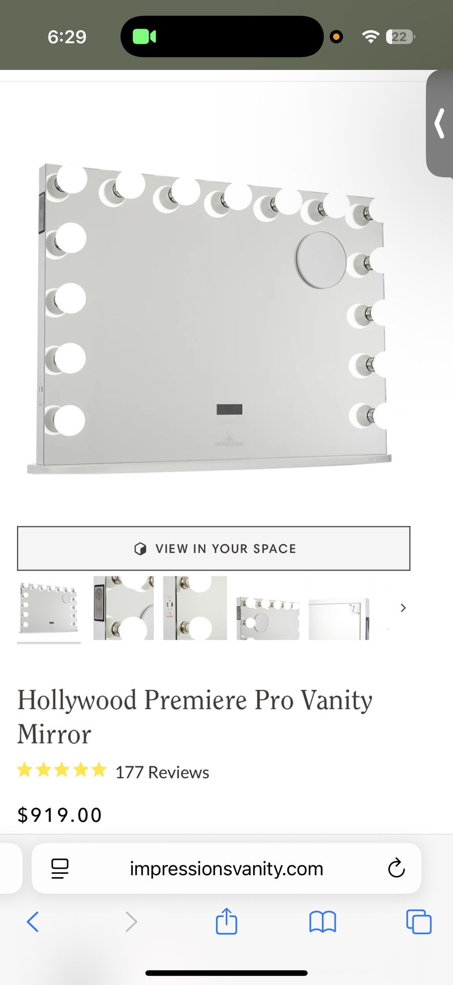 Impressions Vanity Bluetooth Mirror