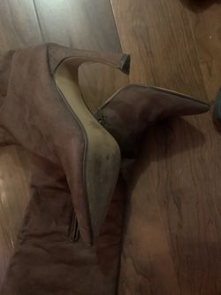 Brown Mid shaft boots from Express Faux suede Size 7