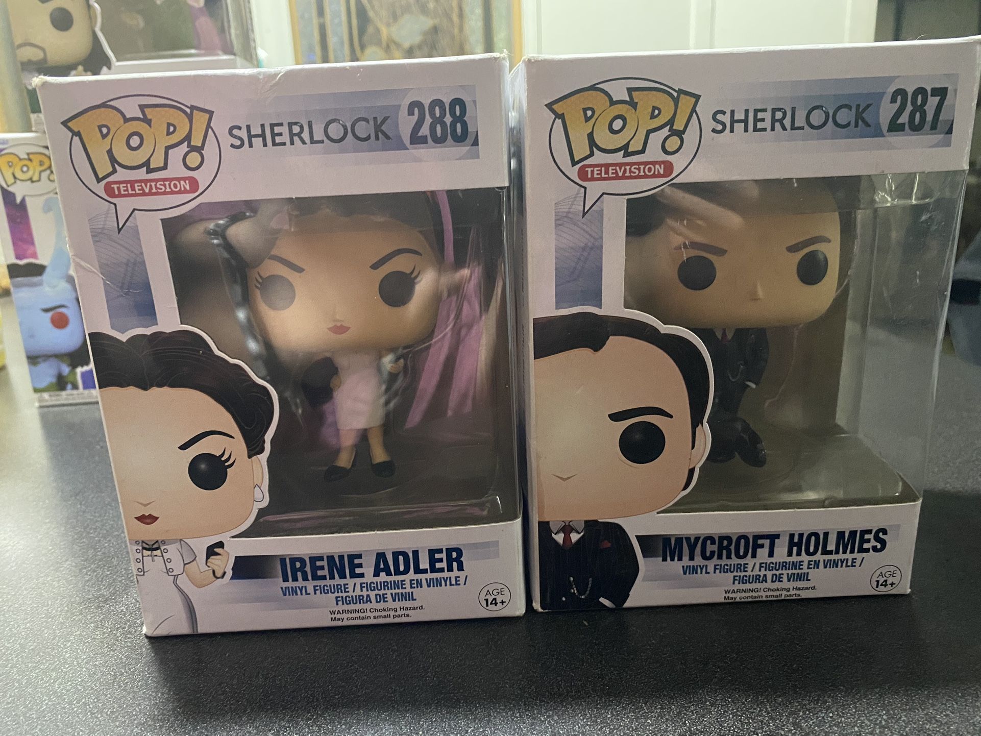 Sherlock Funko Pop Lot Of 2 Irene Adler Mycroft Holmes