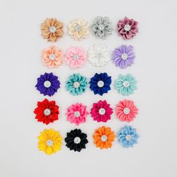 Satin flower, small satin flower for headband or decoration 