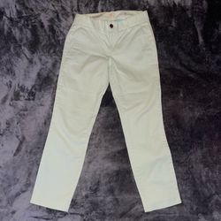 J.Crew Sz 0 Factory Frankie Chino Pants Mint Green Mid Rise Girlfriend Straight