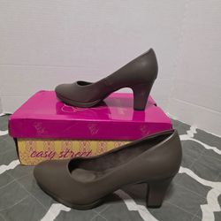 Easy Street Equinox Platform Comfort Pumps Taupe Brown Wn's 8.5 NIB