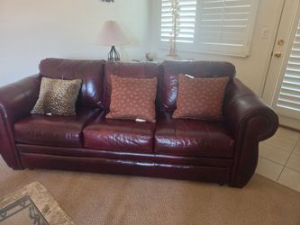Leather couch nice