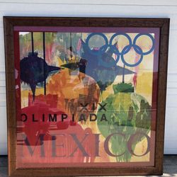 Olympics Vintage 1968 Mexico Framed Poster