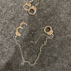 Handcuff Earrings And Anklet 