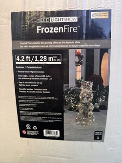 Frozen Fire LED Christmas Snowman
