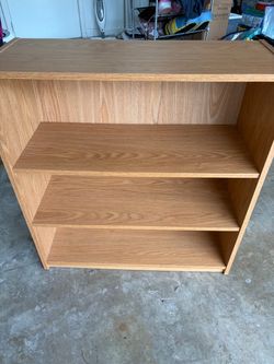 3-Shelf Bookcase in Oak Finish