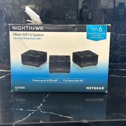 Nighthawk Mesh WiFi 6 System Advance Whole Home WiFi AX1800