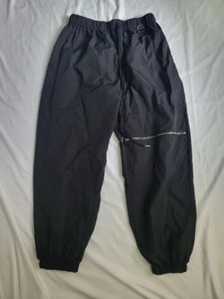 Black Cargo Jogger Pants - Elastic Waist & Zip Pocket
