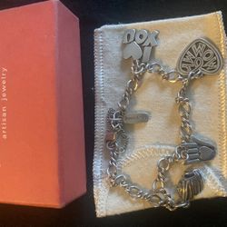 James Avery bracelet with 4 charms